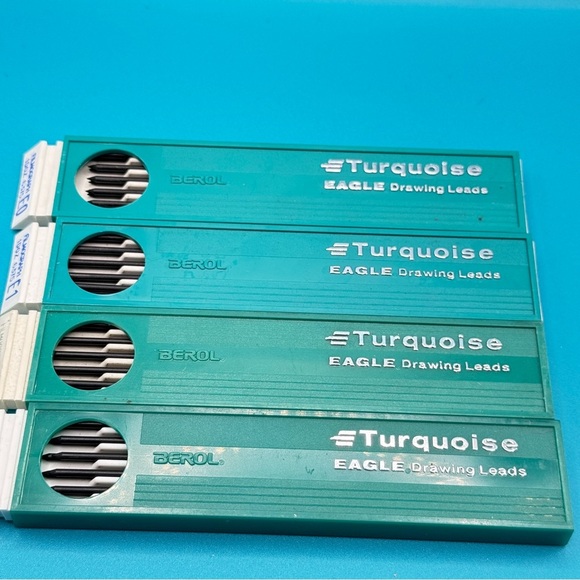 Vintage Berol Eagle Turquoise Filmograph Leads Set E0 E1 E2 E3 NOS Drafting - Picture 5 of 15